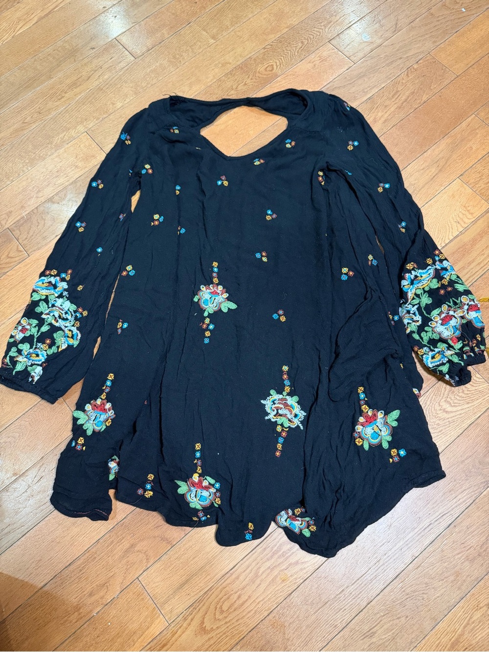 Free People Black Lightweight shirt/dress with pockets